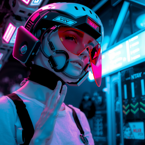 into_the_blue_again__after_the_money_s_gone__once_in_a_lifetime__water_flowing_underground__only_red_and__black___white___futuristic__technological__cybernetic_en_808460763_1_of_2