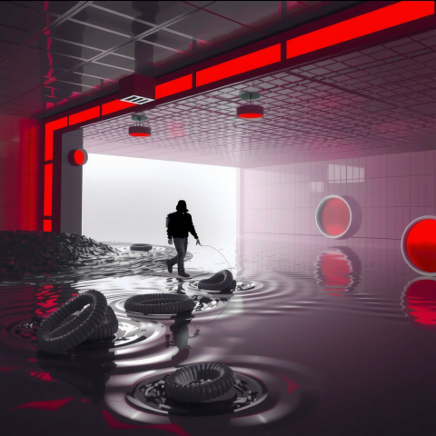 letting_the_days_go_by__let_the_water_hold_me_down__letting_the_days_go_by__water_flowing_underground___only_red_and__black___white___futuristic__technological___3967239260_2_of_2