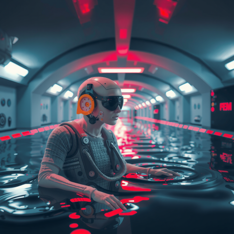 letting_the_days_go_by__let_the_water_hold_me_down__letting_the_days_go_by__water_flowing_underground__only_red_and__black___white___futuristic__technological__c_2609534124_2_of_2