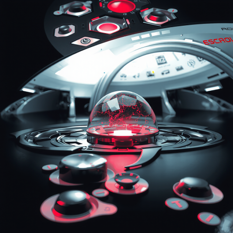 letting_the_days_go_by__let_the_water_hold_me_down__letting_the_days_go_by__water_flowing_underground__only_red_and__black___white___futuristic__technological__c_4037106048_1_of_2